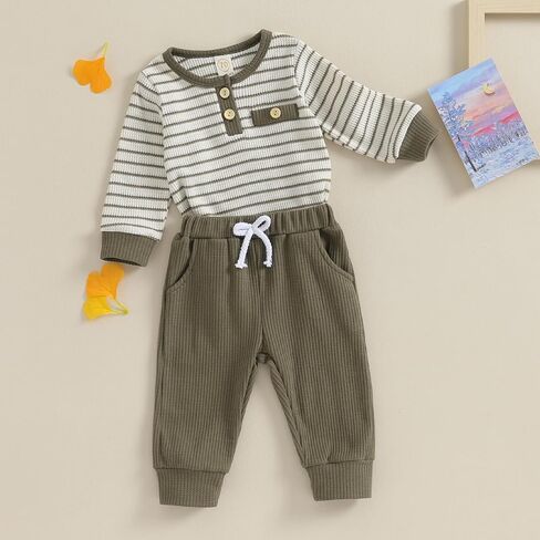 Baby Boy Outfits Newborn Boy Clothes Knitted Long Sleeve Romper Bodysuit Cute Infant Pants Set Fall Winter Clothing in Saudi Arabia