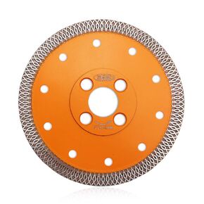 BGTEC Diamond Porcelain Saw Blades,1pc 5 Inch X Mesh Turbo Tiles Blades 7/8" Arbor for Porcelain Tile Granite Marbles Cutting Disc