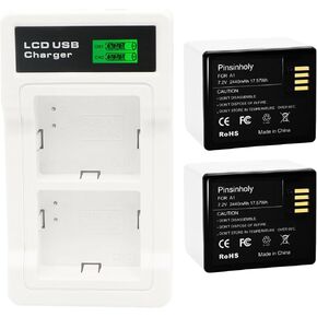 2-Pack A-1 Batteries and Charger Compatible with Arlo Pro, Arlo Pro 2, Battery Charger for Arlo VMC4030 VMC4030P VMS4230 VMS4430 VMS4530 VMS4230P VMS4430P VMA4400 a-1b a-1c A1 Camera