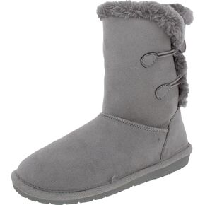 Sugar Womens Marty Faux Suede Winter & Snow Boots Gray 8 Medium (B,M)