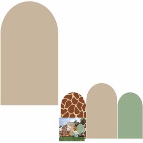 Arch Backdrop Covers for Kids Birthday Party Decoration Event Light Tan Background Props 39.3'' by 70.8'' B Pattern