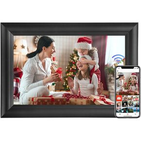 WiFi Digital Picture Frame 10.1 Inch Frameo Smart Digital Photo Frame with 1280 * 800 IPS Touch Screen,32GB Memory, Auto-Rotate and Slideshow, Share Pictures or Videos