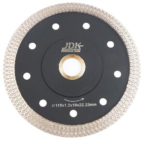 JDK Diamond 4.5 Inch Saw Blade Core 7/8 Inch to 5/8 Inch for Cutting Ceramics Tiles Porcelain Marble Granite