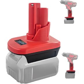 for Milwaukee M18 to M-12 Battery Adapter, DM20M12 for Milwaukee 18V to 12V Converter, Convert for Milwaukee 18V Battery to 12V Battery Tools
