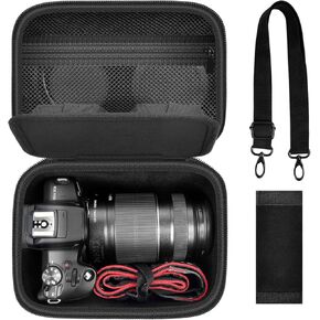 GWCASE Case Compatible for Canon EOS R100 R50 Mirrorless Camera with Lenses Kit, Travel Storage Cameras Crossbody Bag for Video Camera Digital, SD Card, Battery, Charging Cable & Adapter (Box Only)