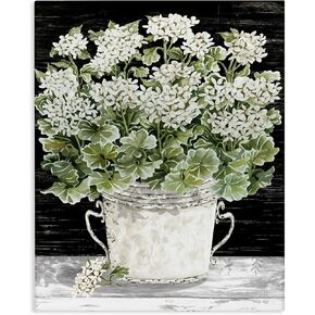 Stupell Industries Country Vase Baby's Breath Canvas Wall Art Design by Cindy Jacobs, 24 x 30