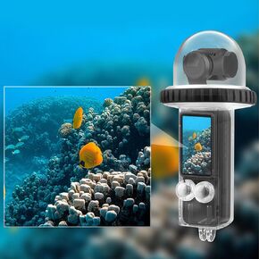 Action Camera Waterproof Housing Case for OSMO Pocket 3, Action Camera Waterproof Case Underwater Protective Housing Case 40m Waterproof Clear Camera Case