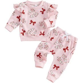 Toddler Baby Girl Halloween Outfit Pumpkin Crewneck Sweatshirt Long Sleeve Shirt Pants Newborn Fall Clothes
