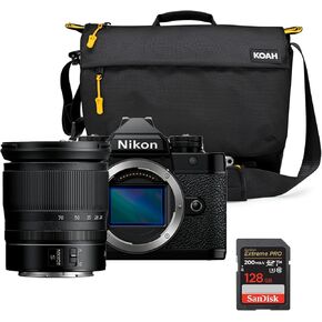 Nikon Z F Mirrorless Camera with EXPEED 7 Image Processor and 24 to 70mm F4 Lens Bundle with Camera Bag and 128GB 200MBPS Memory Card (3 Items)