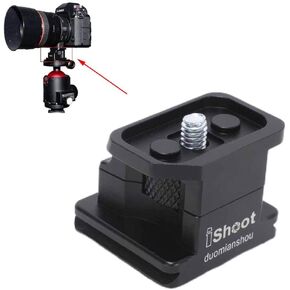 iShoot Metal Lens Collar Replacement Foot Tripod Mount Ring Base Compatible with Sigma MC-21 EF-L Mount Converter Lens Adapter, Lens Support Bracket Holder Built-in Arca-Swiss Fit Quick Release Plate