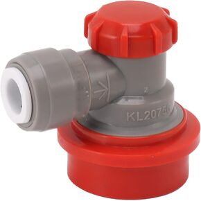 5/16 Inch Double Tight Push in Quick Connector Adapter Duotight Push in Fitting Ball Lock Quick Disconnect Disconnect Air Inlet (Red Gas)