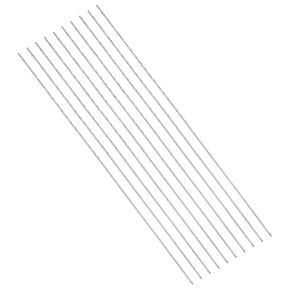 Extra Long Twist Drill Bits, 0.7mm Cutting Diameter 0.03" Shank 4.7" Length, High-Speed Steel Jobber Bit Set (Applications: for Metal Wood Plastic), 10-Pieces