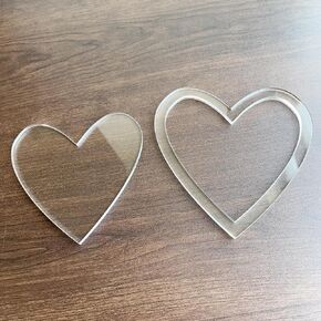 Acrylic Love Heart Cutting Jig Template, Clear Acrylic Router Jig, Woodworking Template