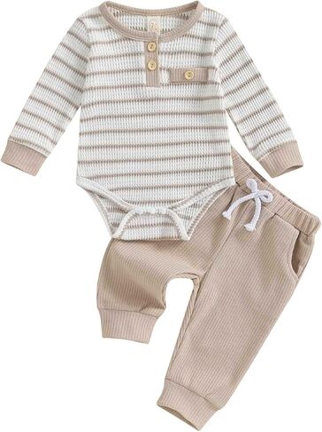 Baby Boy Outfits Newborn Boy Clothes Knitted Long Sleeve Romper Bodysuit Cute Infant Pants Set Fall Winter Clothing in Saudi Arabia