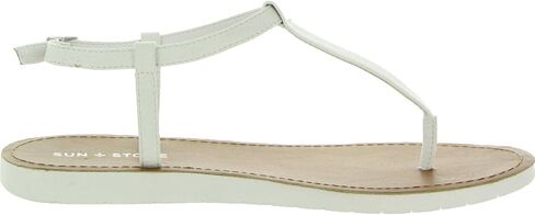 Sun + Stone Womens Kristi Onkle Summer Thong Sandals White 6.5 Medium (B ، M) in Kuwait
