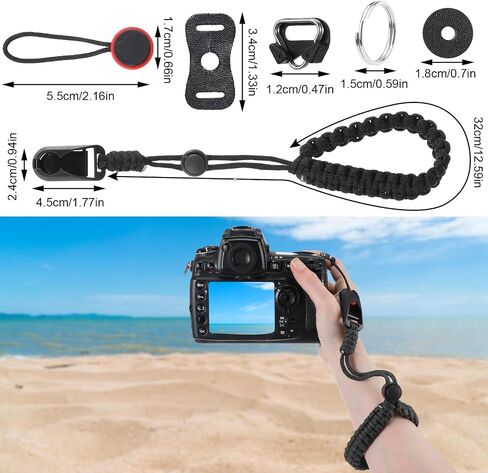 Camera Wrist Strap with Quick Release Buckle, Adjustable Nylon Camera Hand Strap Set for DSLR Mirrorless Camera in Saudi Arabia