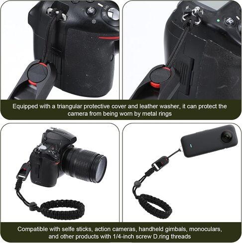 Camera Wrist Strap with Quick Release Buckle, Adjustable Nylon Camera Hand Strap Set for DSLR Mirrorless Camera in Saudi Arabia