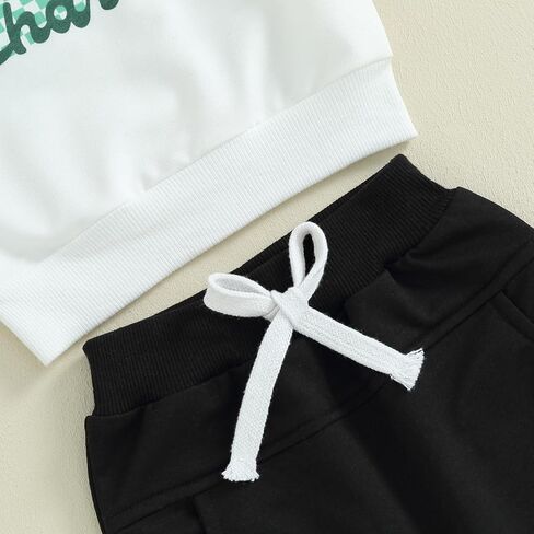 طفل رضيع سانت باتريك ملابس ماما محظوظ الأكمام طويلة الأكمام من النوع الثقيل والسروال مجموعة لفة الأطفال in Kuwait