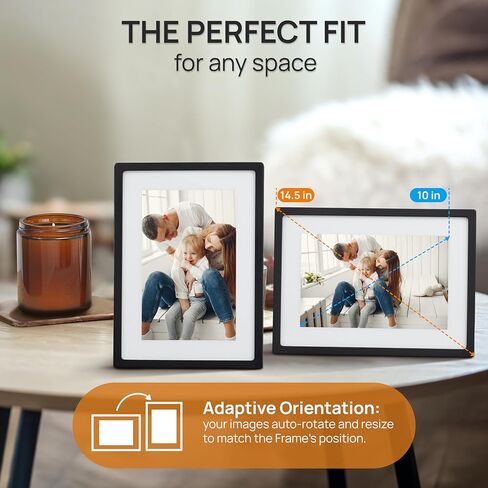 إطار Skylight: إطار صورة رقمي WiFi 10 بوصة مع حمولة من إمكانية الهاتف ، عرض إطار صور رقمي لللمس - هدية للأصدقاء والعائلة - الذهب الداكن in Kuwait
