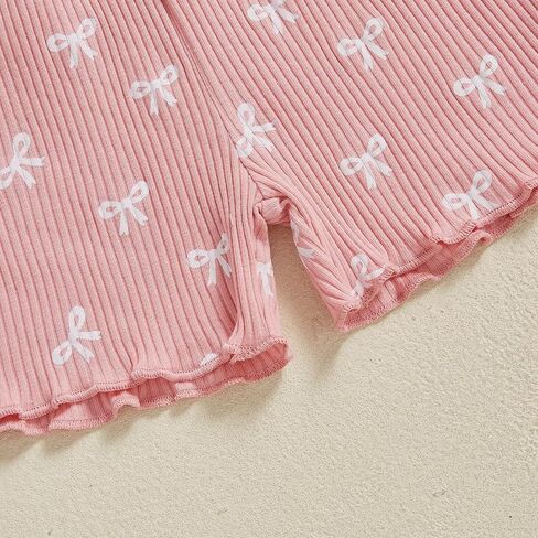 Toddler Baby Girl Summer Outfit Short Sleeve T Shirt Top Casual Shorts Set Infant Newborn Clothes 6 12 18 24 Month in Saudi Arabia
