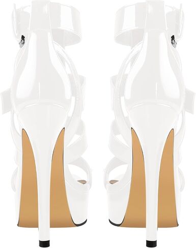 VERISSON Women's Open Toe Rivets Stud Stiletto Heels T-strappy Platform High Heels Sandals for Prom Dressing Party in Saudi Arabia