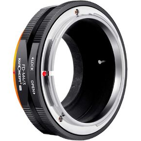 K&F Concept FD to M4/3 Lens Mount Adapter Ring Compatible for Canon FD Lens to Micro Four Thirds M43 Olympus Pen and Panasonic Lumix Cameras with Matting Varnish Design