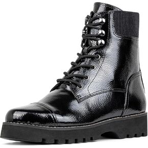 Donald Pliner Women's Halson Crinkle Patent Combat Boot