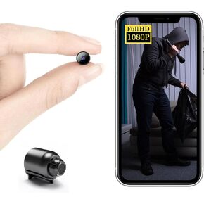 Smallest Wireless WiFi Camera,HD1080P Video Camera with Video Recording Live Feed,Portable Mini Camera,Baby Monitor Camera with Night Vision,Motion Detection,Cloud Storage for Security Outdoor/Indoor
