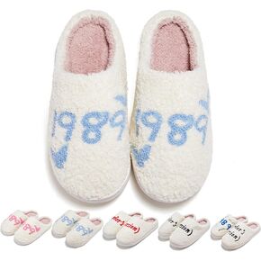 Taylors Slippers For Women Men, Comfy Bedroom Slippers, Cute Ladies Cozy Fluffy Fuzzy House Slippers Soft Memory Foam House Slippers Indoor