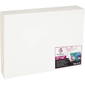 Viewpoint Foam Backing 16x20" 1/8 in Thick 25-Pack, Acid-Free Pre-Cut Picture Frame Backing Board, Assorted Size Mat Board Sheets, WhitePolystyrene Foam Core for Professional Photo & Print Display