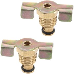 1/4" (Approx. 0.6 cm) Air Valve Air Compressor Drain Valve Air Tank Valve Air Compressor Parts Water Line Adapter Copper Drain Valve 2PCS