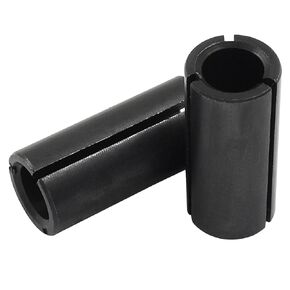 2PCS Router Conversion Chuck Adapter 12.7mm (1/2") to 8mm (5/16") Black Carbon Steel Router Collet Converter Bits for Woodworking Engraving Machine Tools