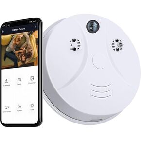 2024 New 1080P Camera Detector, No Audio, WiFi Security Camera with Smoke Detector Surveillance Camera with Motion Detection and Night Vision, for Home Office Bedroom