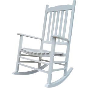 Rocking Rocker - A001NT Natural Wood Porch Rocker/Outdoor Rocking Chair - Easy to Assemble - Comfortable Size - Outdoor or Indoor Use