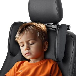 Car Headrest Pillow, 360°Adjustable Travel Sleeping Car Headrest, U-Shaped Car Seat Head Neck Support, Road Pal Headrest for Long Trip, Suitable for Kids and Adults, Black, TaiFang-CLTZ-1 in Saudi Arabia