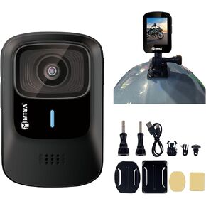 asika 4K Action Camera with WiFi - Ultra HD 16MP Waterproof Sports Camera,145° Wide-Angle,Cycling Camera,Includes 32GB Memory Card & Helmet Mount Accessories