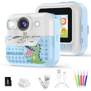 Kids Camera,Toddler Camera Instant Print Toys,1080P Children Printable Camera,Pink Selfie Camera Christmas Birthday Gifts for Girls Boys Age 3-10 with 3 Roller Photo Paper