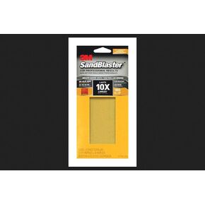 3M 11180-G-6 180 Grit Medium Grade Sandpaper with No-Slip Grip, 9" x 3-2/3"