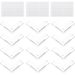 Corner Guards for Furniture Corner Desk Furniture Protector 12pcs Window Corner Protectors Anti Crash Safety Window Pads PVC Angle Protectors Corner Guards for Window White Desk