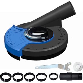 Angle Grinder Dust Shroud, Grinding Shroud for 7 inch Angle Grinder inch with 5pcs Locating Ring, Cutting Guard Grinder Guard for Concrete Surface Grinder