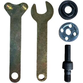 10mm Drill Angle Grinder Adapter, Flange Nut Parts, Conversion Kit with Wrench, Variable Shaft Coupler Drill Arbor Mandrel Adaptor