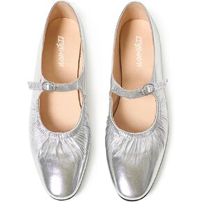 Frtroin Mary Jane Dress Shoes for Women 2025 مريح عمل غير رسمي شقق الباليه الأسود
