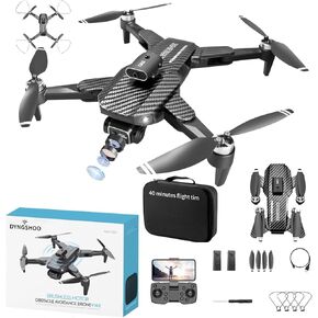 1080P HD FPV Foldable Drones with Brushless Motors, Wi-Fi RC Quadcopters featuring Height Adjustment, Six-axis Gyroscope, Gesture-controlled Photography, Video Recording, Headless Mode, Emergency Stop, Trajectory Flight, Gravity Sensing, and Automatic Pho