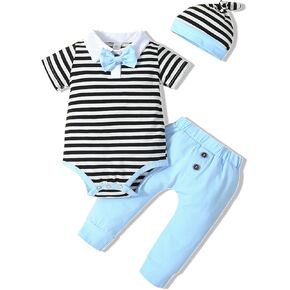 VINUOKER Preemie Newborn Baby Boy Clothes Newborn Infant Gentlemen Outfit Set