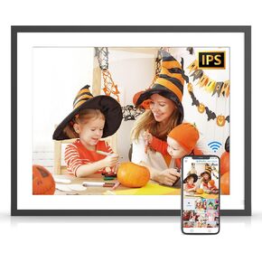 17-inch Digital Photo Frame Large - Digital Photo Frame 32GB, Dual-Wifi Electronic Digital Photo Frames, IPS Touch Screen, Full Function, Share Photo via App Email, Free Cloud, Gift for Family Friends