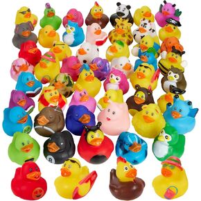 Rubber Ducks in Bulk 12 Pack Assortment Duckies Kids Baby Bath Shower Toys Jeep Ducking Floater Summer Beach Pool Activity Baby Showers Accessories Classroom Incentives