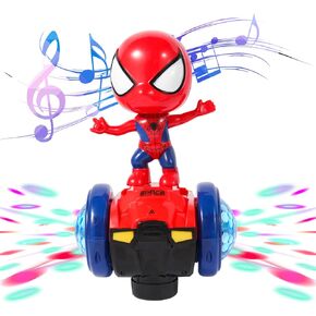 Dancing Spider Toy Musical Robot Toy Spin Interactive Toy Car with Colorful Flashing Lights & Music, Interactive Educational Gift for Boy and Girl