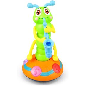 Dancing Caterpillar Musical Saxophone Toy with Music and Lights for Boys and Girls