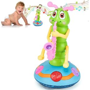 Musical Caterpillar,Children's Electric Caterpillar Saxophone Musical Toys, Dancing Saxophone Caterpillar,Dancing Saxophone Caterpillar,Crawling Toy Dancing Caterpillar
