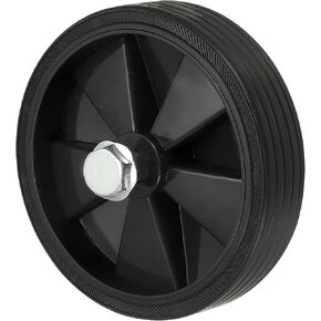 PATIKIL 5" Air Compressor Wheels, Universal Air Compressor Wheel Replacement Part, Air Compressor Replacement Wheels with Screw & Nut 0.5" Dia Hole for Easy Mobility, Black